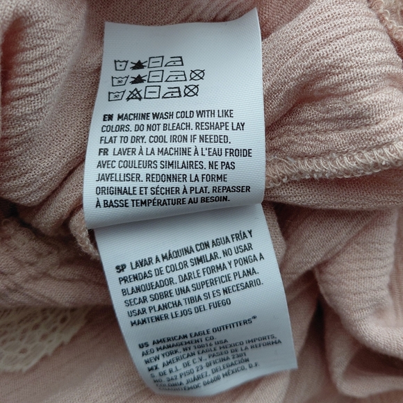 American Eagle Outfitters Pink Camisole With Lace - Picture 6 of 6